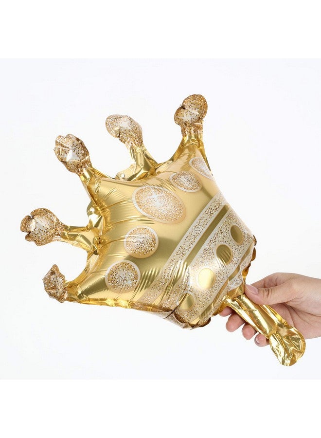 Hsei 6 Pieces Jumbo Foil Crown Balloons Large 40 Inches Foil Helium Gold Crown Balloons for Birthday Wedding Halloween Christmas Party Decorations - Image 4