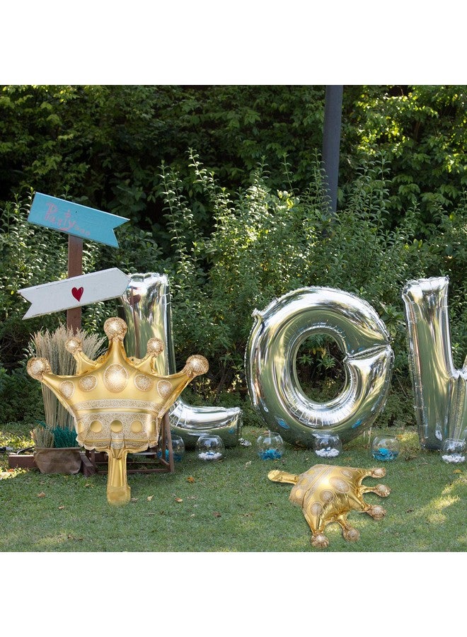 Hsei 6 Pieces Jumbo Foil Crown Balloons Large 40 Inches Foil Helium Gold Crown Balloons for Birthday Wedding Halloween Christmas Party Decorations - Image 5