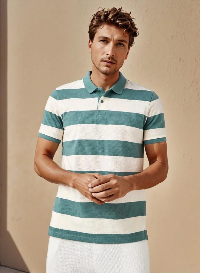 سبلاش فيڤ تيشيرت بولو مخطط