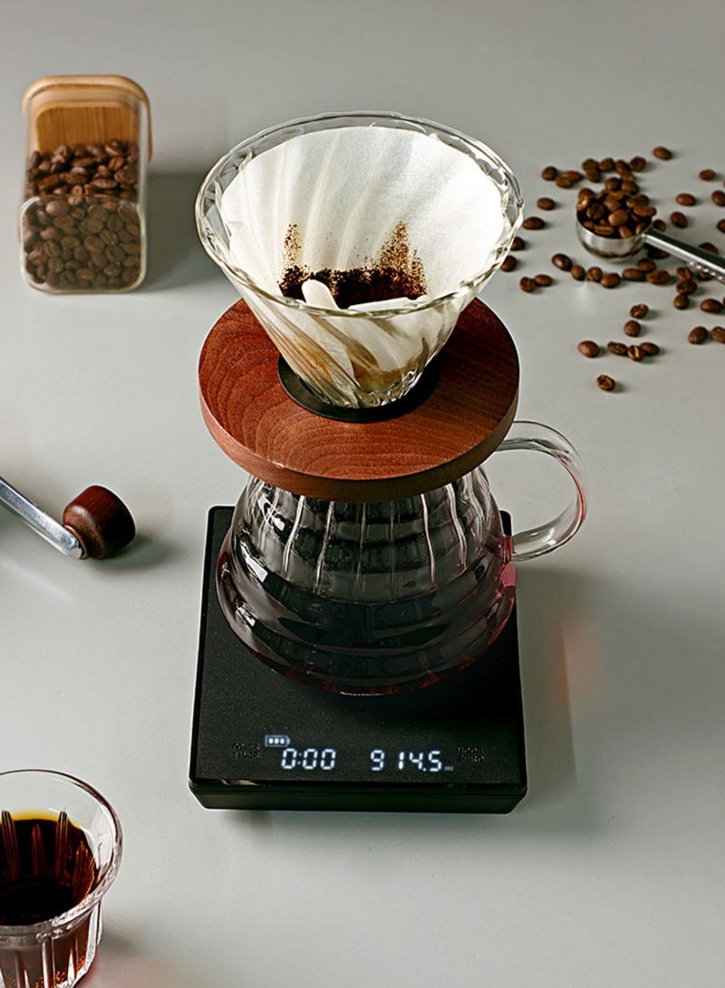 Bamboo LCD Display Coffee Drip Scale With Timer - Image 4