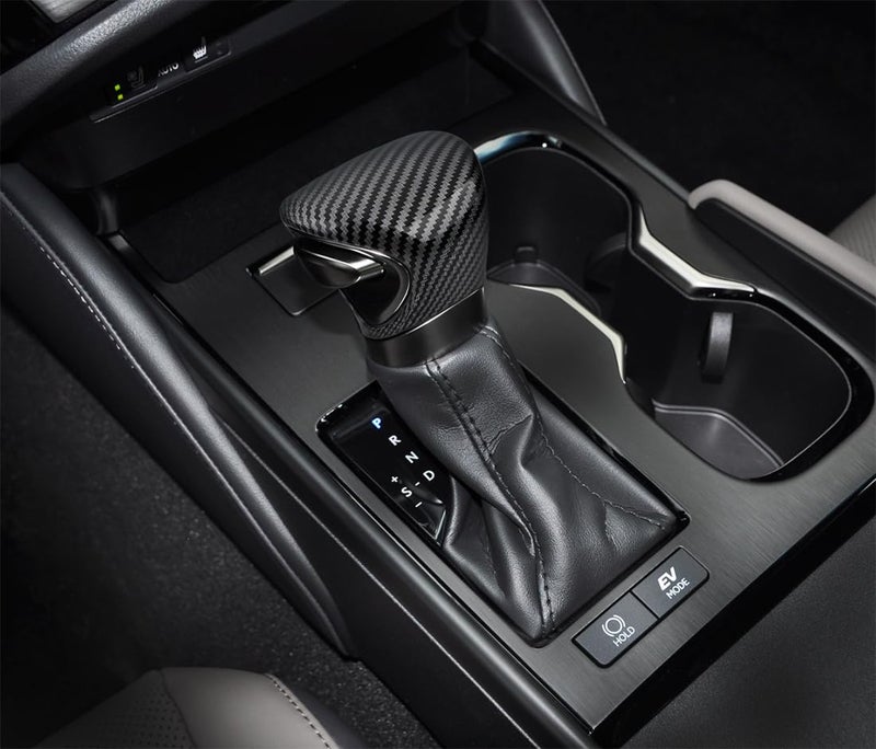 JINZHAO Trim for Lexus ES250 ES300h ES350 UX200 UX200h Accessories Auto Gear Shift Knob Cover Trim Cap Protector Interior Sport Style - Carbon Fiber Grain - Image 4