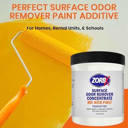 ZORBX 3 Oz Concentrate Surface Odor Remover Paint Additive - Mix 1 Jar in 2 Gallons of Paint for Wall, Ceiling & All Paintable Surface - Helps Remove Odor from Smoke, Mildew, Fire Damage, Cooking, Pet - Image 4