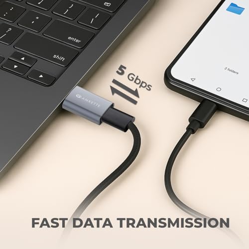 Amkette USB 3.0 Type-C Female to USB-A Male OTG Adapter | 5Gbps High-Speed Data Transfer | 15W Fast Charging | Compact, Portable & Durable Aluminum Alloy | Universal Compatibility for Laptops & More - Image 3
