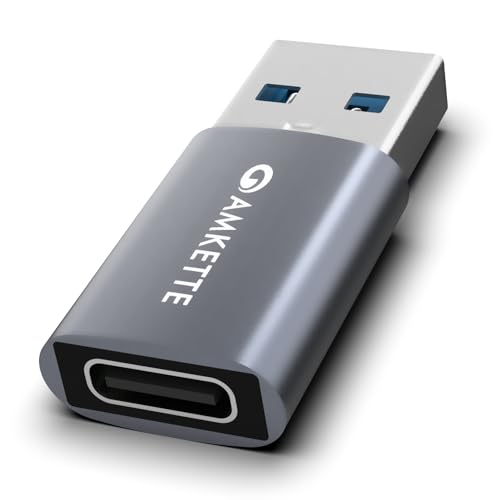 Amkette USB 3.0 Type-C Female to USB-A Male OTG Adapter | 5Gbps High-Speed Data Transfer | 15W Fast Charging | Compact, Portable & Durable Aluminum Alloy | Universal Compatibility for Laptops & More - Image 1