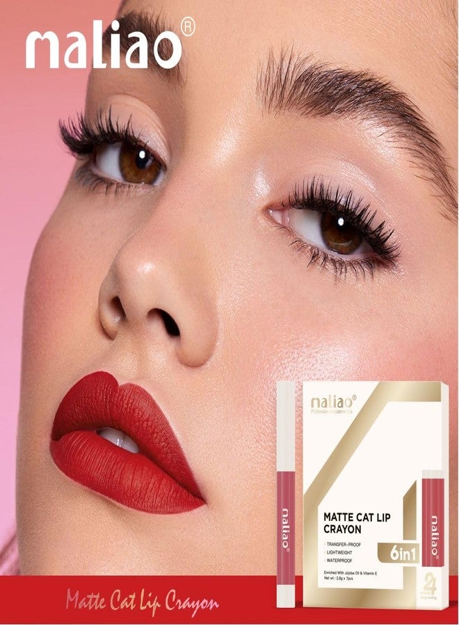 Maliao Matte Cat Lip Crayon: Transfer-Proof & Lightweight (09-BRIDAL MEHROON) - Image 5