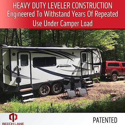 Beech Lane Camper Leveler 2 Pack - Precise Camper Leveling, includes Two Curved Levelers, Two Chocks, and Two Rubber Grip Mats, Heavy Duty Leveler Works for Campers Up to 35,000 LBs, Patented - Image 3