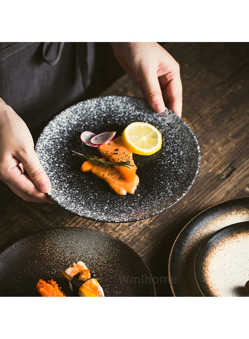 واملهوم أطباق عشاء كلاسيكيات مطاعم المطبخ الكلاسيكية، أطباق عشاء كلاسيكيات مطاعم المطبخ، أواني عشاء مستديرة مستديرة 26 سم منزلية مبتكرة للوجبات الخفيفة الغربية - Image 2