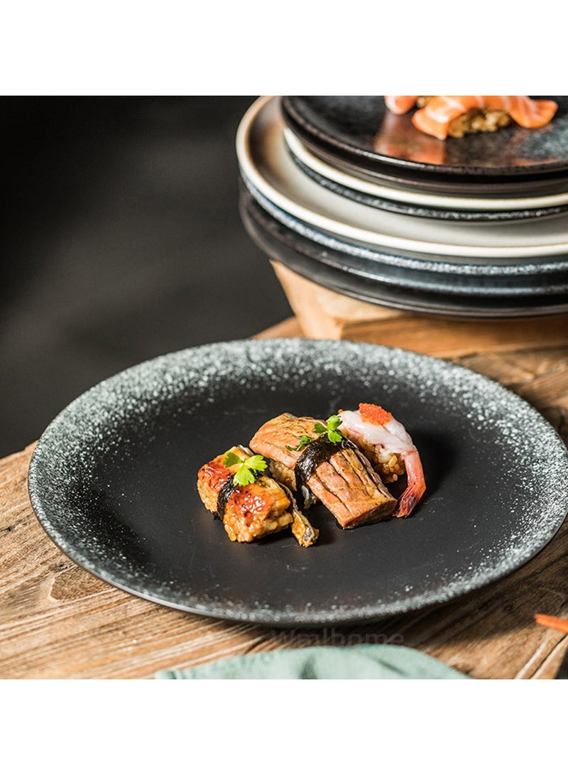 واملهوم أطباق عشاء كلاسيكيات مطاعم المطبخ الكلاسيكية، أطباق عشاء كلاسيكيات مطاعم المطبخ، أواني عشاء مستديرة مستديرة 26 سم منزلية مبتكرة للوجبات الخفيفة الغربية - Image 3