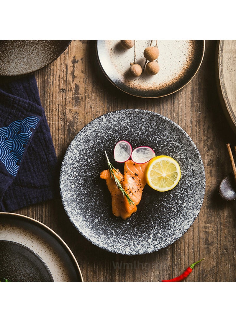 واملهوم أطباق عشاء كلاسيكيات مطاعم المطبخ الكلاسيكية، أطباق عشاء كلاسيكيات مطاعم المطبخ، أواني عشاء مستديرة مستديرة 26 سم منزلية مبتكرة للوجبات الخفيفة الغربية - Image 5