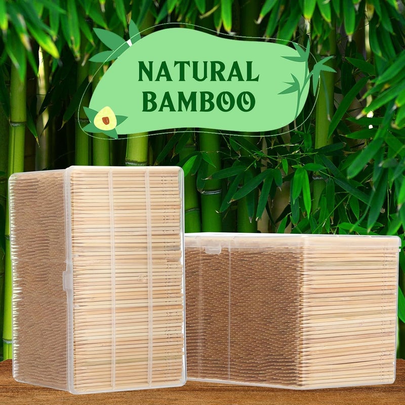 Jerify 15000 Pieces Bamboo Toothpicks Bulk for Teeth Cleaning Round Wood Toothpicks 6 Packs of 2500 Toothpicks for Appetizers Food Party Barbecue - Image 3