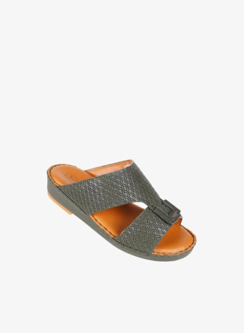 barjeel uno 008-3585  Barjeel Uno Boys Arabic Sandals BBSP1-01A Olive