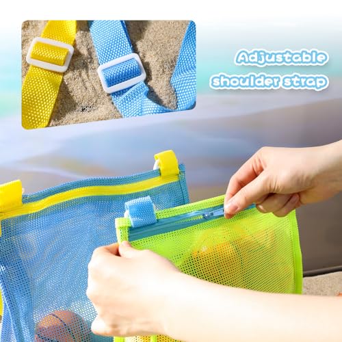 3 otters 2Pack Beach Mesh Shovel with Mesh Beach Bag for Shell Collecting, Sand Sifters Shell Collect Bag for Kids, Great Shelling Tools - Image 5