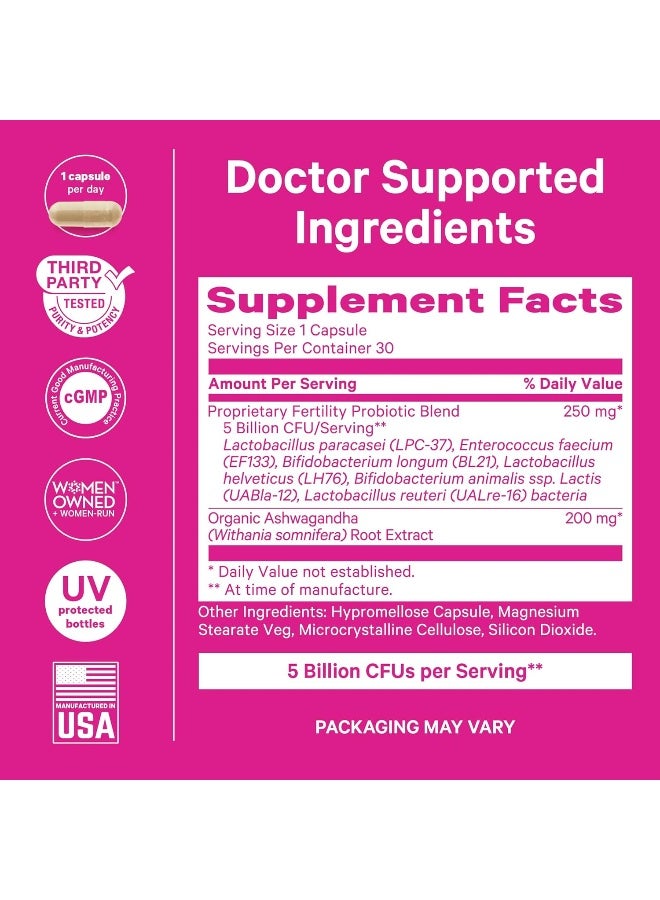 Pink Stork بروبيوتيك الخصوبة من بينك ستورك للنساء - 30 كبسولة - Image 4