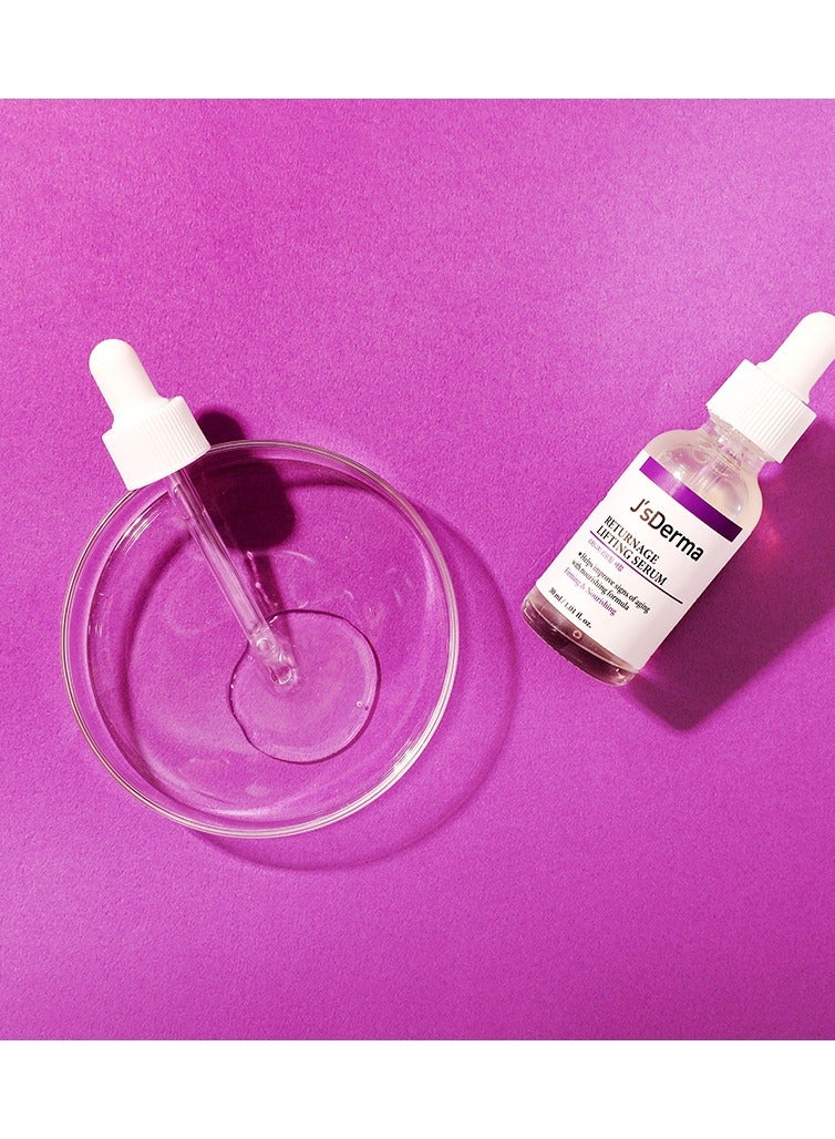 J'sDerma Wrinkle-Improving Anti-Aging Face Serum with Adenosine and Peptides Returnage Lifting Serum 30ml - Image 2
