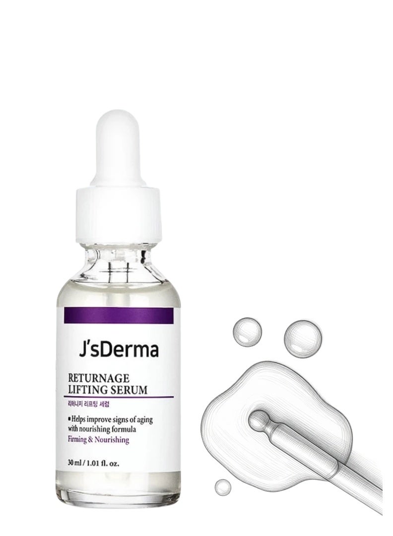 J'sDerma Korean Anti-Aging Face Serum for Wrinkles, Sagging Skin & Laugh Lines With Adenosine, Collagen peptide, Copper Tripeptide & Peptide Complex for Firming & Elasticity Care Sensitive Skin Returnage Lifting Serum -30ml - Image 1