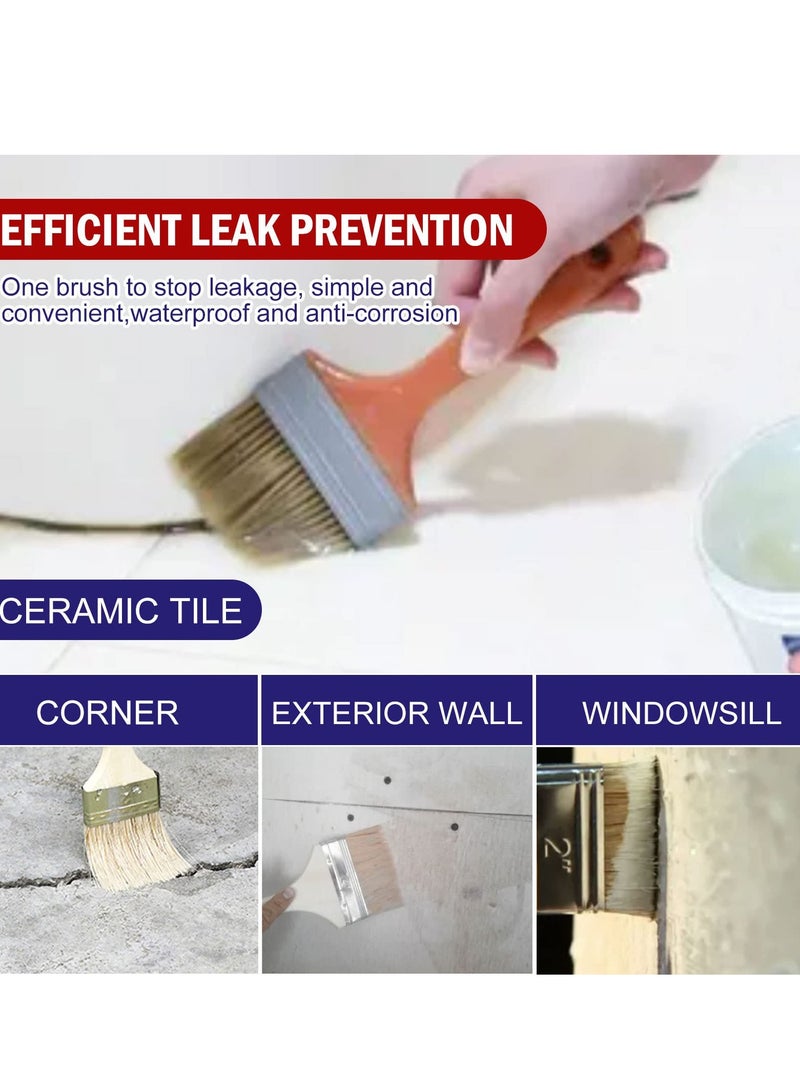 Barakah Transparent Waterproof Coating, Invisible Waterproof Agent Transparent Repairing Leak Waterproof Adhesive, Clear Waterproof Seal Liquid for Indoor & Outdoor (100g*2PCS) - Image 5