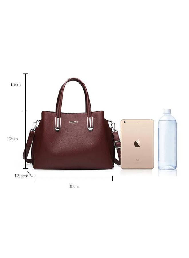 Elegant Shoulder Bags for Women Top-Handle Waterproof PU Leather Shoulder Bags, Black - Image 4