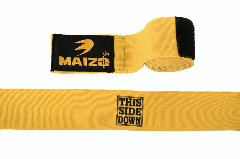 Maizo Stretchable Support Hand wrap, Workout/Boxing & Punching Great for MMA, Muay Thai, Martial Arts, Wrist Support for Adults (180, Yellow) - Image 5