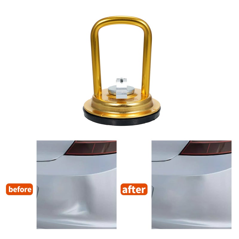 Car Dent Puller, Aluminum Alloy Dent Remover Tool Suction Cup Dent Puller for Car Dent Repair, Glass, Tiles, Mirrors (Gold) - Image 3