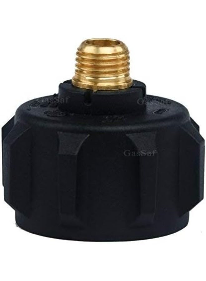 GasSaf QCC1 Propane Adapter Gas Regulator Valve Fitting with Acme Nut and 1/4 Inch Male Pipe Thread - 100% Solid Brass - Image 3