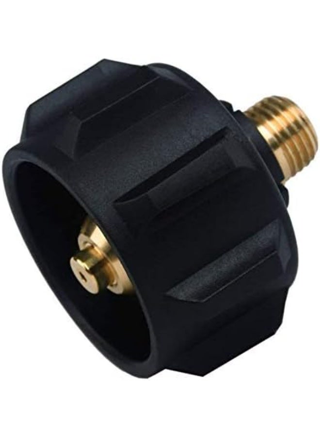 GasSaf QCC1 Propane Adapter Gas Regulator Valve Fitting with Acme Nut and 1/4 Inch Male Pipe Thread - 100% Solid Brass - Image 1