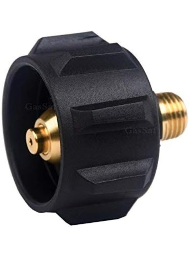 GasSaf QCC1 Propane Adapter Gas Regulator Valve Fitting with Acme Nut and 1/4 Inch Male Pipe Thread - 100% Solid Brass - Image 2