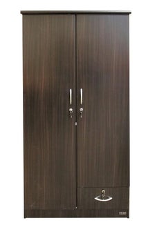SILA 2 Door Modern Stylish  Wooden Wardrobe Cabinet,Cupboard Of Engineered Wood With 1 Lockable Drawer Perfect Heavy Duty Color Wenge  - Image 2