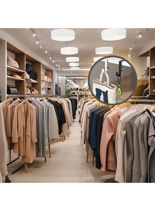 1 قطعة خطاف طاولة معدني ثقيل أسود معلق خالٍ من التلف منظّم مكاتب موفر للمساحة - Image 5