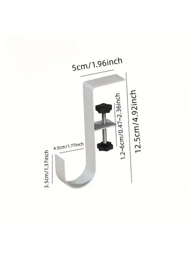 1 قطعة خطاف طاولة معدني ثقيل أسود معلق خالٍ من التلف منظّم مكاتب موفر للمساحة - Image 3