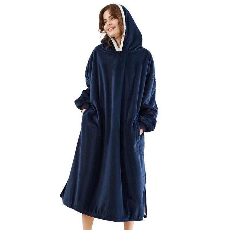 LetsFunny Blanket HoodieOversized Wearable Sherpa Fleece Blanket SweatshirtSuper Soft Warm Cozy with Giant PocketGifts for Women Men Adults Teenagers Kids One Size Fits All