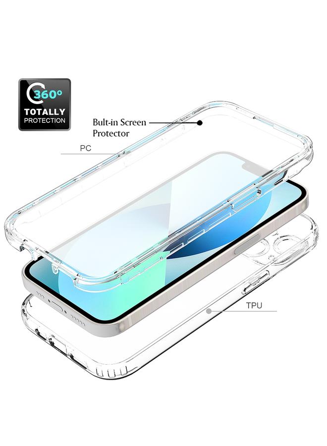 Green Tiger iPhone 14 Plus Full Body Shockproof Clear Gradient Phone Case Red - Image 3