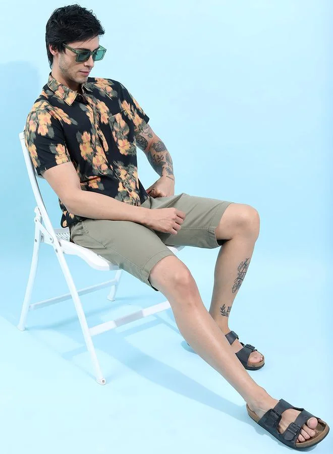 HIGHLANDER Floral Slim Fit Casual Shirt by Styli