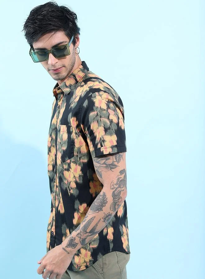 HIGHLANDER Floral Slim Fit Casual Shirt by Styli
