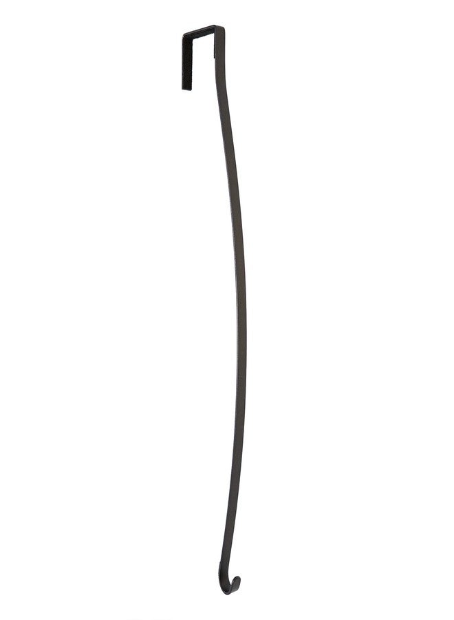 هاوت ديكور حامل أكاليل مرتفع منحني من هوت ديكور (أسود مطفي) - خطاف معدني قوي لحامل الأكاليل للأبواب ذات الحواف المرتفعة والميزات - Image 2