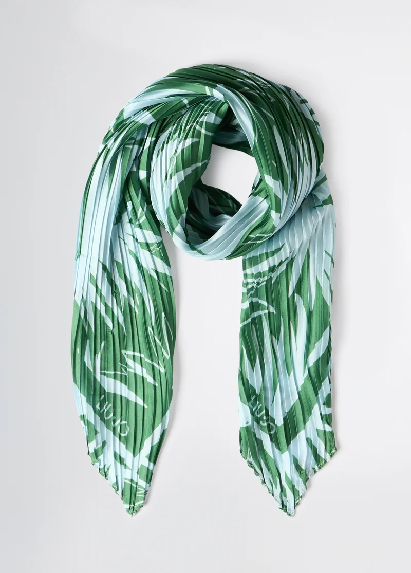 Liu Jo Pleated Printed Foulard