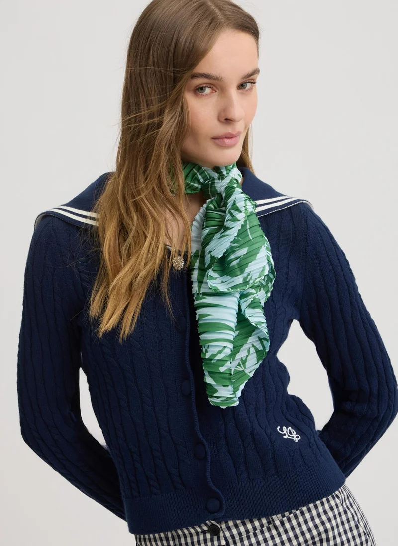Liu Jo Pleated Printed Foulard