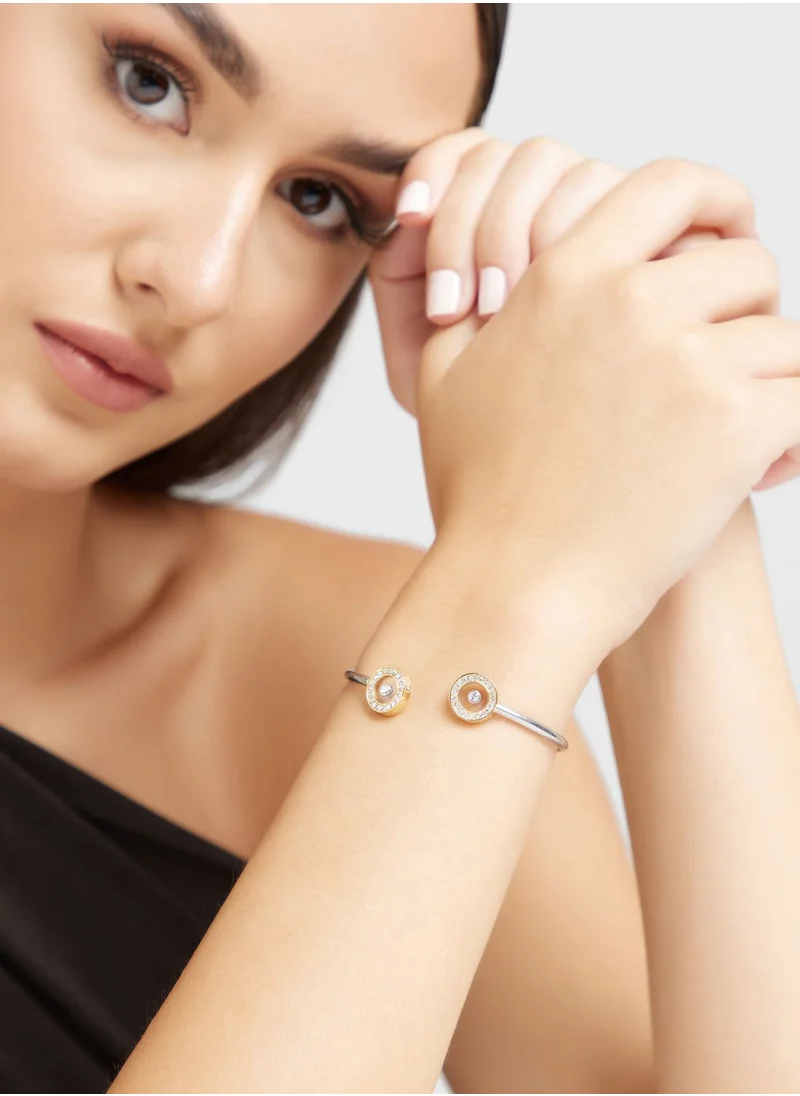 GUESS Pave Circle Flexi Bangle Bracelet