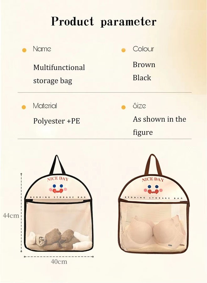 Wall Hanging Storage Bag 40*44cm Garment Bags for Hanging Clothes Bag for Storage Hanging Underwear, socks, small items of clothing Covers Storage Protector Bags Wall-Mounted Underwear & Socks Sorting Pouch Bathroom Organizer Bathroom Bedroom Home Kitchen Organization Closet Organizer Foldable Extra Washable Clear - Image 2