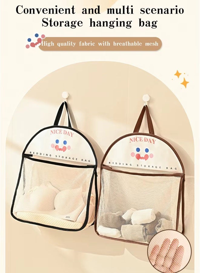 Wall Hanging Storage Bag 40*44cm Garment Bags for Hanging Clothes Bag for Storage Hanging Underwear, socks, small items of clothing Covers Storage Protector Bags Wall-Mounted Underwear & Socks Sorting Pouch Bathroom Organizer Bathroom Bedroom Home Kitchen Organization Closet Organizer Foldable Extra Washable Clear - Image 3