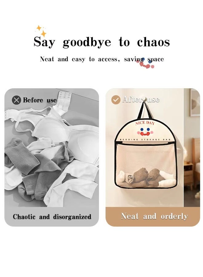 Wall Hanging Storage Bag 40*44cm Garment Bags for Hanging Clothes Bag for Storage Hanging Underwear, socks, small items of clothing Covers Storage Protector Bags Wall-Mounted Underwear & Socks Sorting Pouch Bathroom Organizer Bathroom Bedroom Home Kitchen Organization Closet Organizer Foldable Extra Washable Clear - Image 5