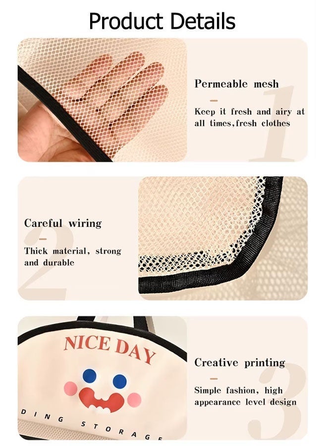حقيبة تخزين معلقة على الحائط 40 × 44 سم، أكياس ملابس لتعليق الملابس، حقيبة لتخزين الملابس الداخلية المعلقة والجوارب والقطع الصغيرة من الملابس، أغطية حماية التخزين، أكياس فرز الملابس الداخلية والجوارب المثبتة على الحائط، منظم الحمام، غرفة النوم، المنزل، المطبخ، منظم الخزانة، قابل للطي، قابل للغسل بشكل إضافي، شفاف - Image 4