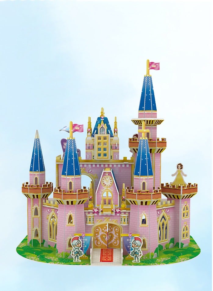 Assembled Building Block Model, Dollhouse Toys Garden castle Family Diy Cottage Early Education Children Intelligence Assembling Model 3D Stereo Puzzle Toy - Image 3