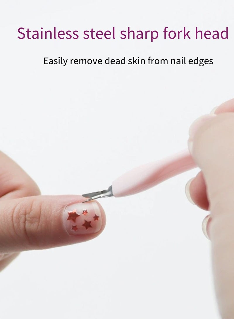 6 pieces、Nail art tools、Nail treatment dead skin tools are easy to carry、Purple - Image 2