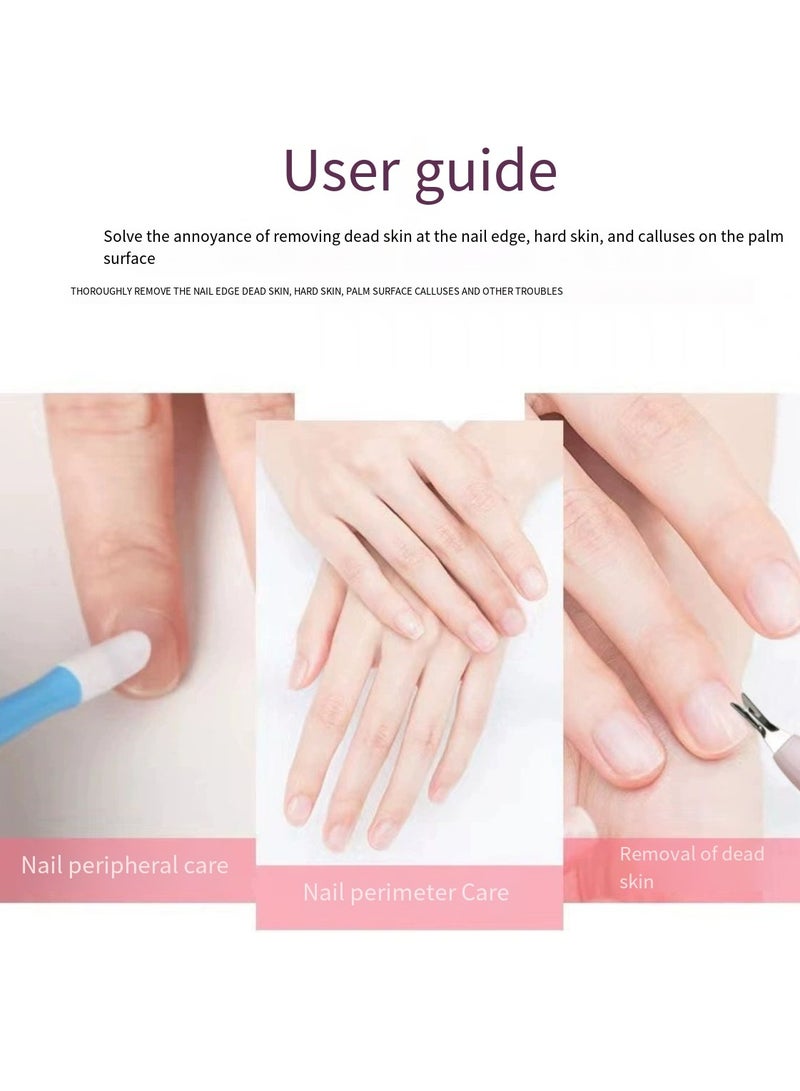 6 pieces、Nail art tools、Nail treatment dead skin tools are easy to carry、Purple - Image 3