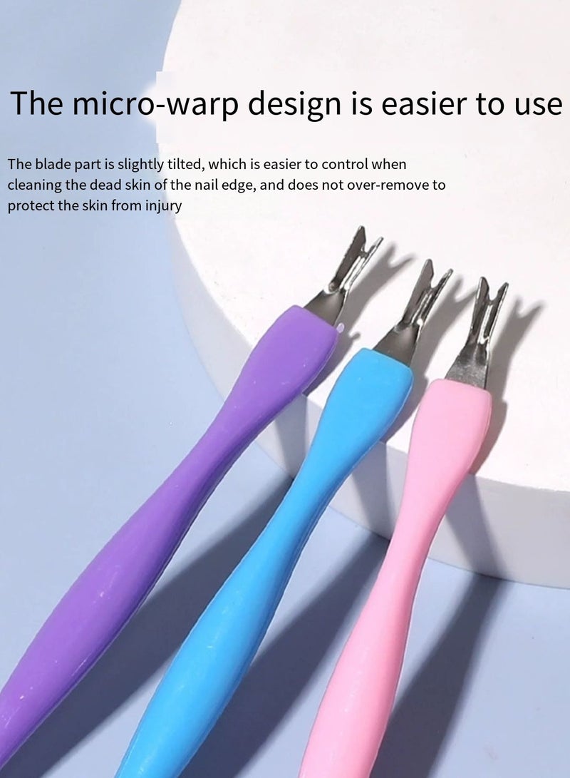 6 pieces、Nail art tools、Nail treatment dead skin tools are easy to carry、Purple - Image 4