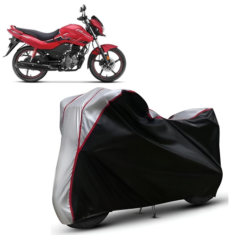 FAVY Waterproof Bike Cover Compatible with Hero Passion X-tec All-Weather Proof Triple-Stitched Durable Design Windproof Elastic Bottom | UV Protection & Dust Proof - Image 1