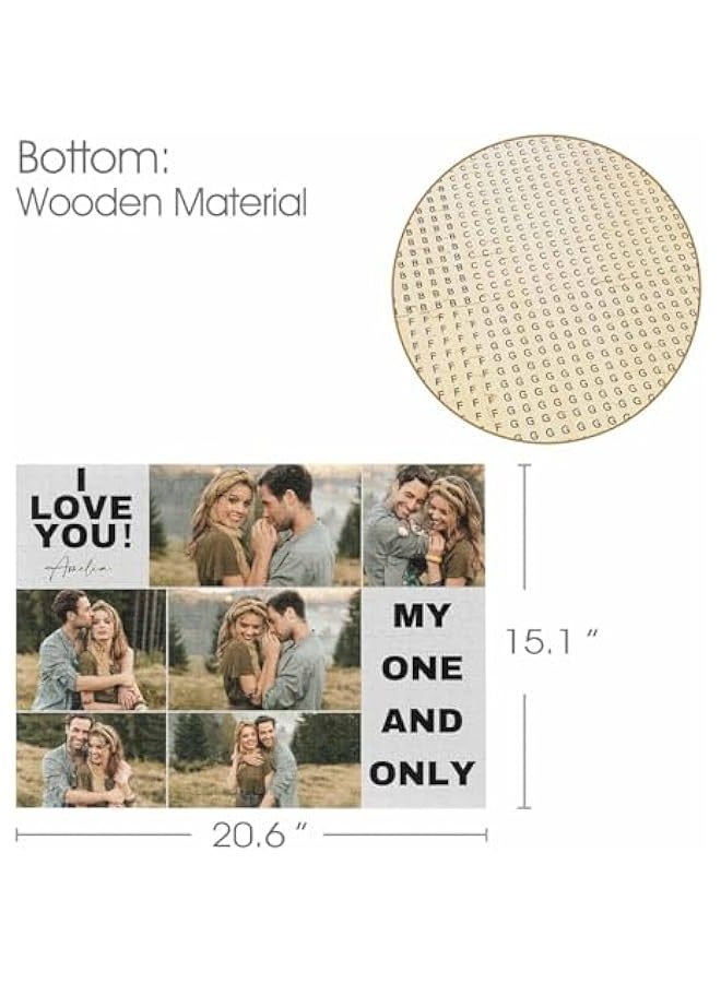 احجية مخصصة لهدايا عيد الحب لصديقك واحجية الصور المقطوعة المخصصة لعيد الحب، 300/500/1000 قطعة، هدايا الزفاف للعروس و - Image 3