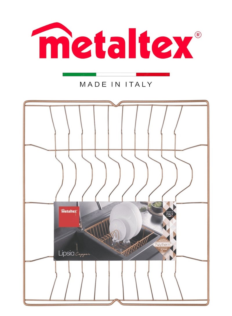 Metaltex Metaltex Lipsia Copper Dish Drainer – Rust-Proof & Stylish with Polytherm® Coating  - Image 1