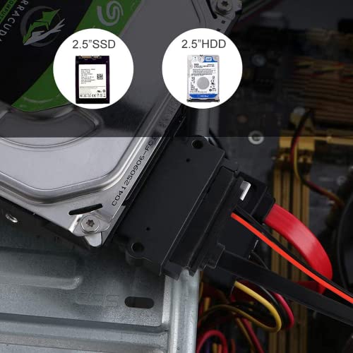 XMSJSIY Slimline SATA 22 Pin Male to 13 Pin Female Cable Adapter, Serial ATA 7+15 to 7+6 Extension Connector for Desktop Laptop CD-ROM Hard Disk Drive - 2PCS 30cm - Image 3