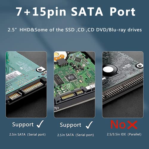XMSJSIY Slimline SATA 22 Pin Male to 13 Pin Female Cable Adapter, Serial ATA 7+15 to 7+6 Extension Connector for Desktop Laptop CD-ROM Hard Disk Drive - 2PCS 30cm - Image 4